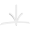 Ekena Millwork Davenport Architectural Grade PVC Gable Bracket, 108"W x 49 1/2"H x 2"D x 4"F, 11/12 Pitch GBP108X50X0204DAV00 - alternate 1